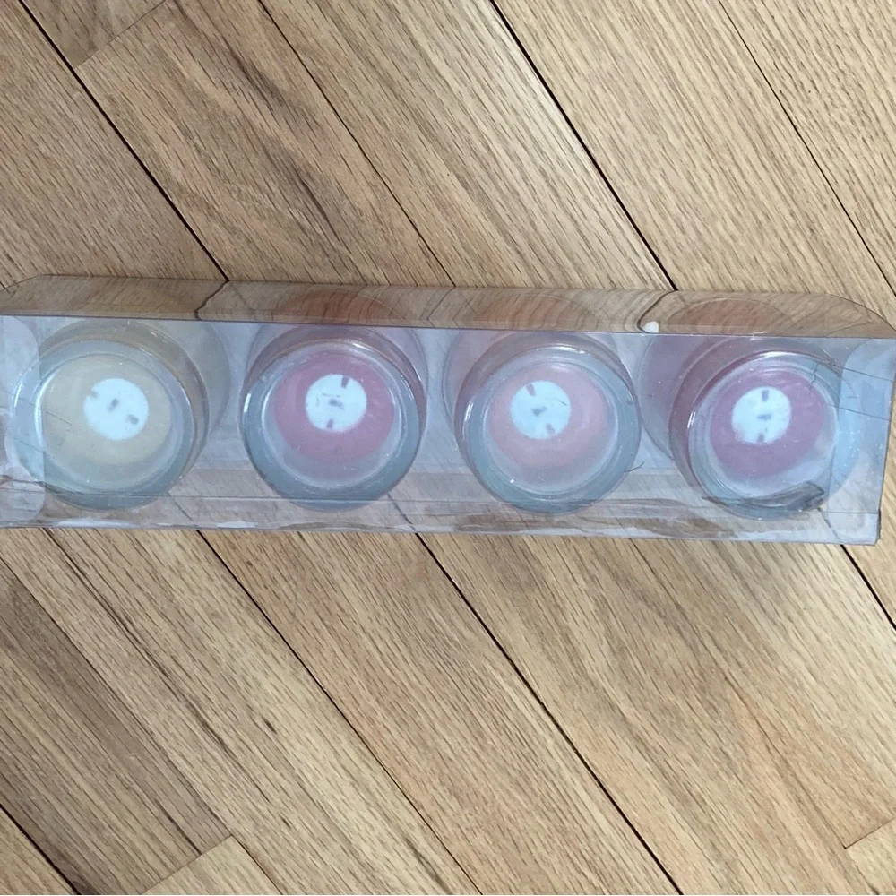 Scented Sealed LOVE Candles Boxed set: 4 candles in glass holders.